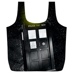 Doctor Who Space Tardis Full Print Recycle Bag (xl) by Cendanart