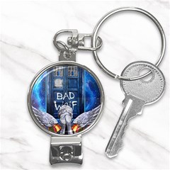 Doctor Who Adventure Bad Wolf Tardis Nail Clippers Key Chain by Cendanart