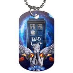 Doctor Who Adventure Bad Wolf Tardis Dog Tag (two Sides) by Cendanart