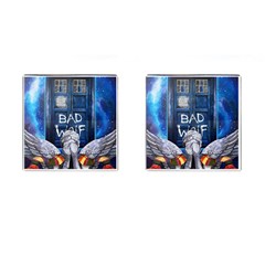 Doctor Who Adventure Bad Wolf Tardis Cufflinks (square) by Cendanart