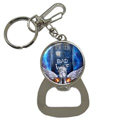 Doctor Who Adventure Bad Wolf Tardis Bottle Opener Key Chain by Cendanart