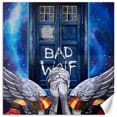 Doctor Who Adventure Bad Wolf Tardis Canvas 20  X 20  by Cendanart