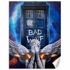 Doctor Who Adventure Bad Wolf Tardis Canvas 18  X 24  by Cendanart