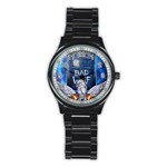 Doctor Who Adventure Bad Wolf Tardis Stainless Steel Round Watch Front