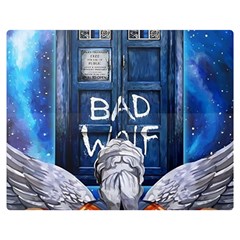 Doctor Who Adventure Bad Wolf Tardis Two Sides Premium Plush Fleece Blanket (medium) by Cendanart