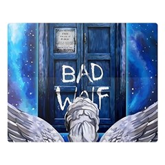 Doctor Who Adventure Bad Wolf Tardis Two Sides Premium Plush Fleece Blanket (large) by Cendanart