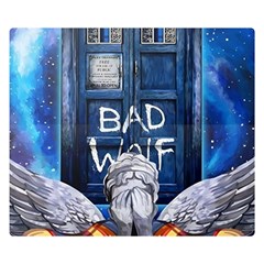 Doctor Who Adventure Bad Wolf Tardis Premium Plush Fleece Blanket (small) by Cendanart