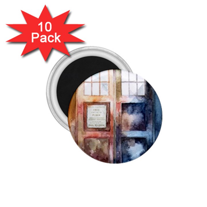 Tardis Doctor Who 1.75  Magnets (10 pack) 