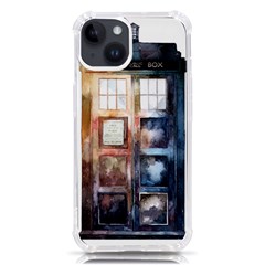 Tardis Doctor Who Iphone 14 Tpu Uv Print Case by Cendanart