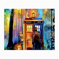 Tardis Doctor Who Paint Painting Small Glasses Cloth by Cendanart