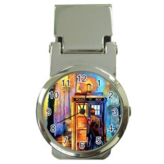 Tardis Doctor Who Paint Painting Money Clip Watches by Cendanart