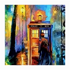 Tardis Doctor Who Paint Painting Medium Glasses Cloth (2 Sides) by Cendanart