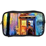 Tardis Doctor Who Paint Painting Toiletries Bag (Two Sides) Back