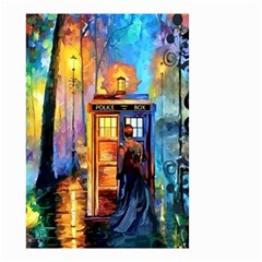 Tardis Doctor Who Paint Painting Small Garden Flag (two Sides) by Cendanart