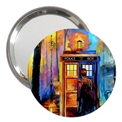 Tardis Doctor Who Paint Painting 3  Handbag Mirrors by Cendanart