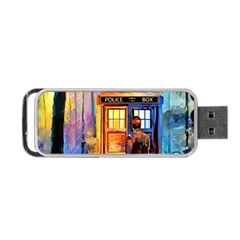 Tardis Doctor Who Paint Painting Portable Usb Flash (one Side) by Cendanart