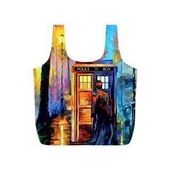 Tardis Doctor Who Paint Painting Full Print Recycle Bag (s) by Cendanart