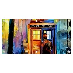 Tardis Doctor Who Paint Painting Banner And Sign 4  X 2  by Cendanart