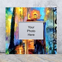 Tardis Doctor Who Paint Painting White Wall Photo Frame 5  X 7  by Cendanart