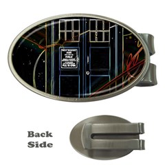 Tardis Doctor Who Magic Travel Macine Fantasy Money Clips (oval)  by Cendanart