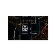 Tardis Doctor Who Magic Travel Macine Fantasy Sticker Rectangular (100 Pack) by Cendanart