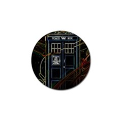 Tardis Doctor Who Magic Travel Macine Fantasy Golf Ball Marker by Cendanart