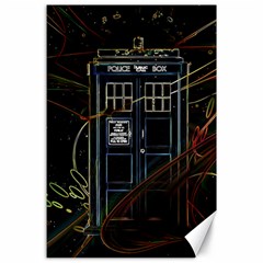 Tardis Doctor Who Magic Travel Macine Fantasy Canvas 24  X 36  by Cendanart