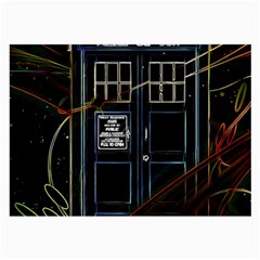 Tardis Doctor Who Magic Travel Macine Fantasy Large Glasses Cloth by Cendanart