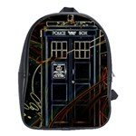 Tardis Doctor Who Magic Travel Macine Fantasy School Bag (XL) Front