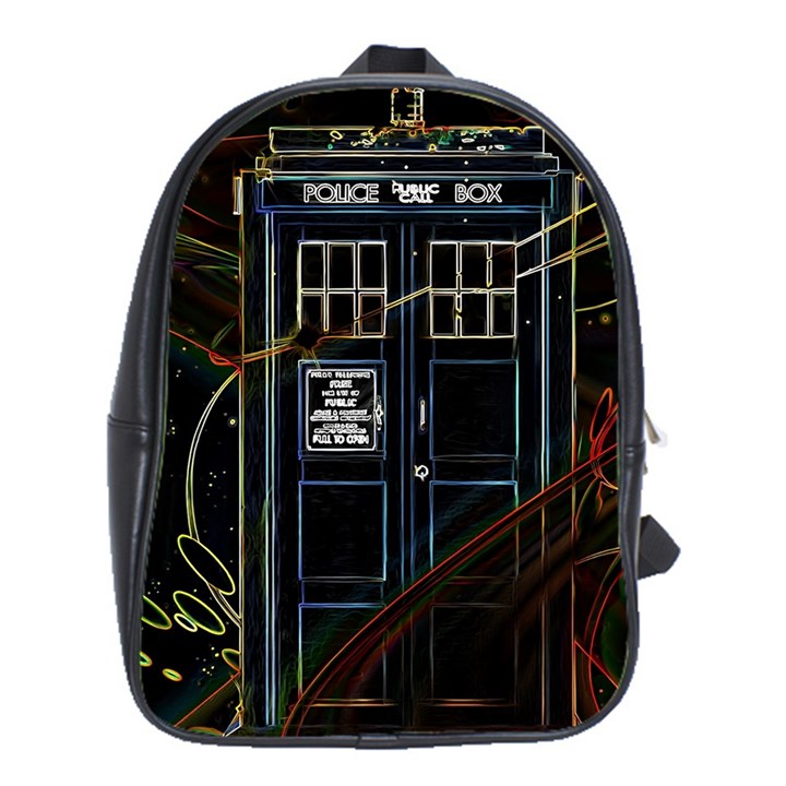 Tardis Doctor Who Magic Travel Macine Fantasy School Bag (XL)