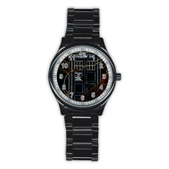 Tardis Doctor Who Magic Travel Macine Fantasy Stainless Steel Round Watch by Cendanart