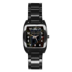 Tardis Doctor Who Magic Travel Macine Fantasy Stainless Steel Barrel Watch by Cendanart