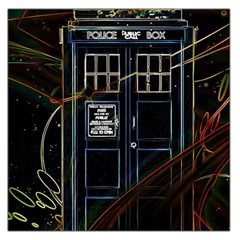 Tardis Doctor Who Magic Travel Macine Fantasy Square Satin Scarf (36  X 36 ) by Cendanart