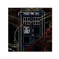 Tardis Doctor Who Magic Travel Macine Fantasy Square Satin Scarf (30  X 30 ) by Cendanart