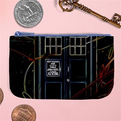 Tardis Doctor Who Magic Travel Macine Fantasy Large Coin Purse by Cendanart