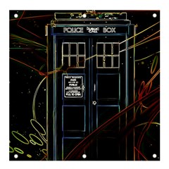 Tardis Doctor Who Magic Travel Macine Fantasy Banner And Sign 4  X 4  by Cendanart