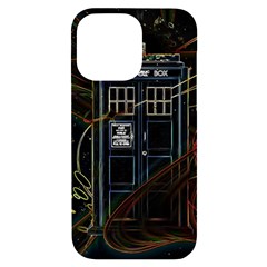 Tardis Doctor Who Magic Travel Macine Fantasy Iphone 14 Pro Max Black Uv Print Case by Cendanart