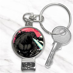 Godzilla Vintage Wave Nail Clippers Key Chain by Cendanart