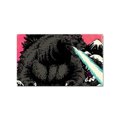 Godzilla Vintage Wave Sticker Rectangular (10 Pack) by Cendanart