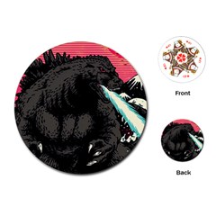 Godzilla Vintage Wave Playing Cards Single Design (round) by Cendanart