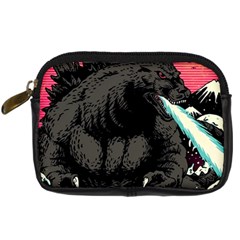 Godzilla Vintage Wave Digital Camera Leather Case by Cendanart