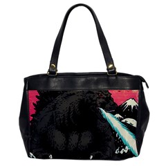 Godzilla Vintage Wave Oversize Office Handbag by Cendanart