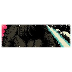 Godzilla Vintage Wave Banner And Sign 12  X 4  by Cendanart