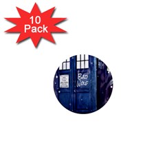 Bad Wolf Tardis Doctor Who 1  Mini Magnet (10 Pack)  by Cendanart