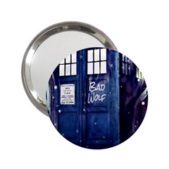 Bad Wolf Tardis Doctor Who 2 25  Handbag Mirrors by Cendanart