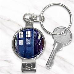 Bad Wolf Tardis Doctor Who Nail Clippers Key Chain by Cendanart