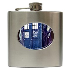 Bad Wolf Tardis Doctor Who Hip Flask (6 Oz) by Cendanart