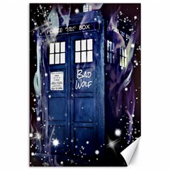 Bad Wolf Tardis Doctor Who Canvas 12  X 18  by Cendanart