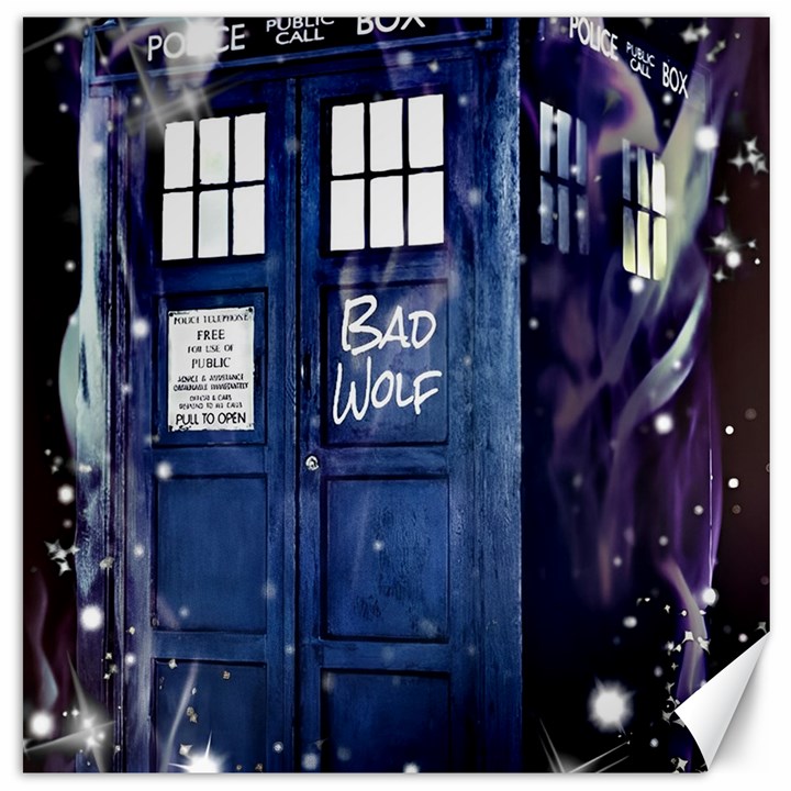 Bad Wolf Tardis Doctor Who Canvas 20  x 20 