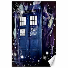 Bad Wolf Tardis Doctor Who Canvas 24  X 36  by Cendanart